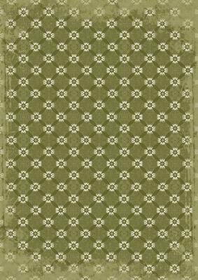 Olive Daisy Quilt Print A4 Backing Paper