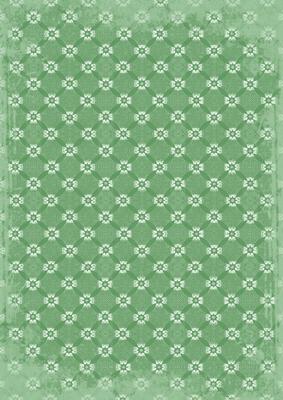 Mint Green Daisy Quilt Print A4 Backing Paper