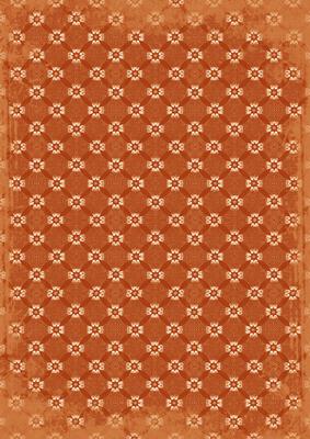 Burnt Orange Daisy Quilt Print A4 Backing Paper