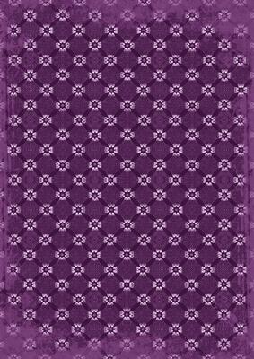 Purple Daisy Quilt Print A4 Backing Paper