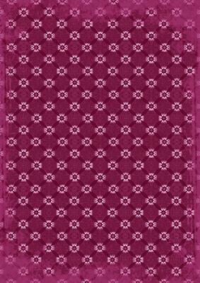 Cerise Daisy Quilt Print A4 Backing Paper