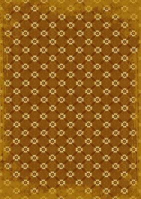 Gold Daisy Quilt Print A4 Backing Paper