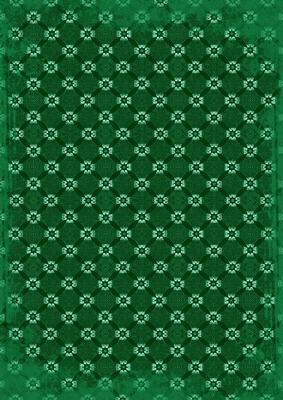 Dark Green Daisy Quilt Print A4 Backing Paper