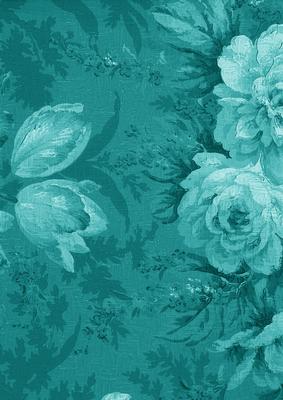 Teal Large Rose Blooms A4 Backing Paper