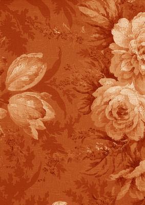 Burnt Orange Large Rose Blooms A4 Backing Paper