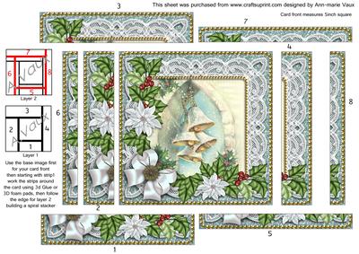 Snowbells Poinsettia 5in Spiral Edge Stacker