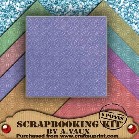 Aztec Embossed Pastels 8 Scrapbooking Papers Kit