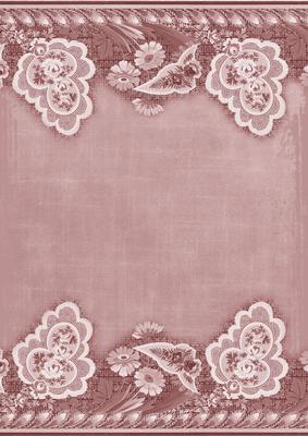 Dusky Pink Grunge Floral Wallpaper Border A4 Backing Paper