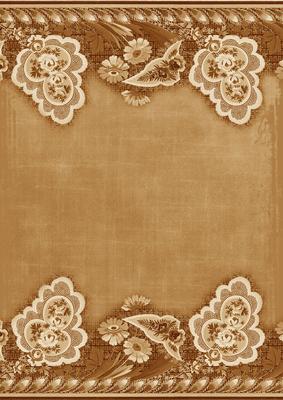 Vintage Tea Grunge Floral Wallpaper Border A4 Backing Paper