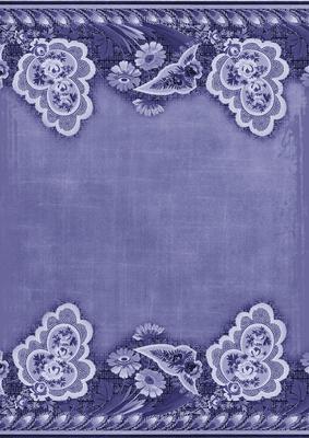 Dark Blue Grunge Floral Wallpaper Border A4 Backing Paper
