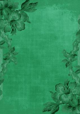 Dark Green Textured Rose Corner A4 Backing Paper