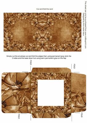 Floral Edger Tea Midi Card and Envelope Sheet