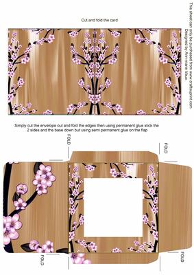 Blossom Edge Blush Midi Card and Envelope Sheet