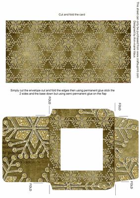 Gold Flake Tea Teal Midi Card and Envelope Sheet