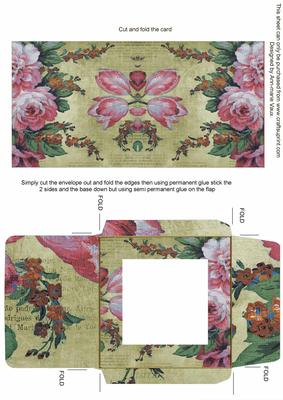 Mega Roses Natural Midi Card and Envelope Sheet