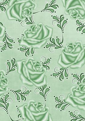 Mint Green Rose Swirls A4 Backing Paper