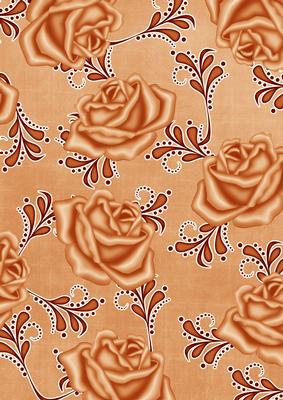 Burnt Orange Rose Swirls A4 Backing Paper