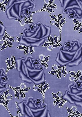 Dark Blue Rose Swirls A4 Backing Paper
