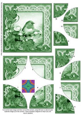 Robin 1 Green Tone 5in Quad Round Corner Stacker