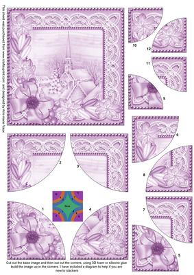 Church Village Lilac Tone 5in Quad Round Corner Stacker
