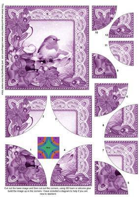 Robin 1 Lilac Tone 5in Quad Round Corner Stacker