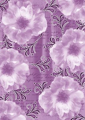 Lilac Blossom Swirl Painted A4 Backing Paper