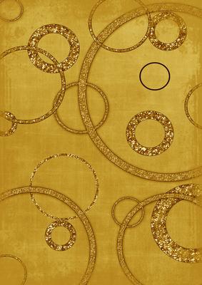 Gold Geo Glitter Circles A4 Backing Paper
