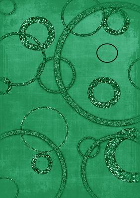 Dark Green Geo Glitter Circles A4 Backing Paper