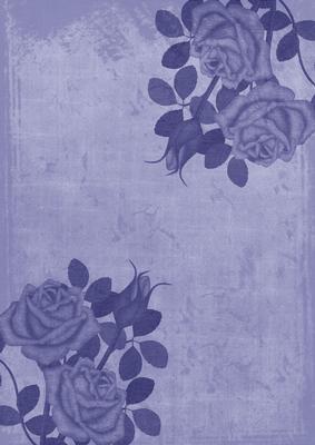 Blue Old Rose Corners A4 Backing Paper