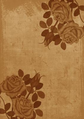 Vintage Tea Old Rose Corners A4 Backing Paper