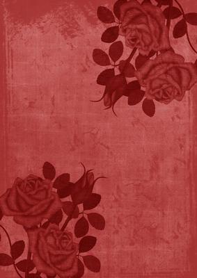 Dark Red Old Rose Corners A4 Backing Paper