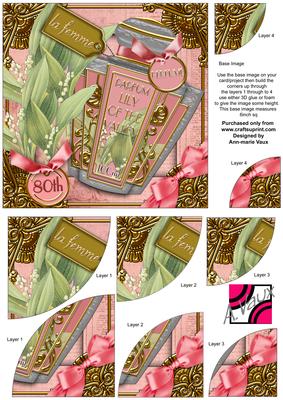 Lily of the Valley 80th Perfume 6in Duo Corner Stacker