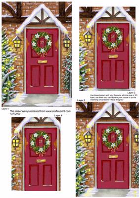 Christmas Front Door Pyramid Toppers