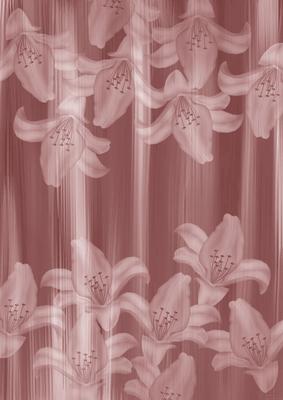 Dusky Pink Painted Lily Sides A4 Backing Paper