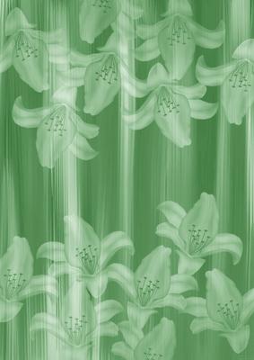 Mid Green Painted Lily Sides A4 Backing Paper