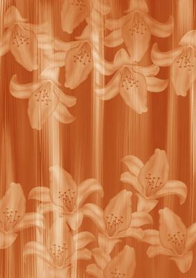 Burnt Orange Painted Lily Sides A4 Backing Paper