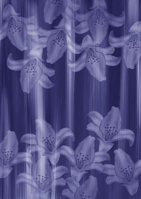 Dark Blue Painted Lily Sides A4 Backing Paper