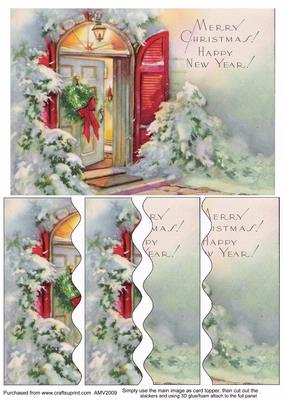 Merry Christmas Door Wavy Side Stacker
