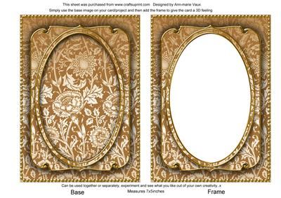 Vintage Tea Multi Floral 7x5in Shaker Base and Frame