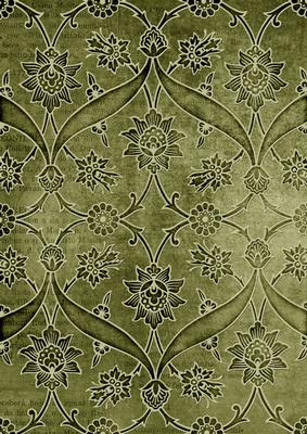 Olive Entwined Embossed Floral A4 Backing Paper