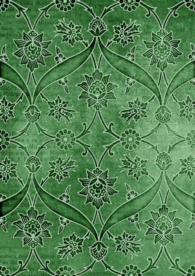 Mid Green Entwined Embossed Floral A4 Backing Paper