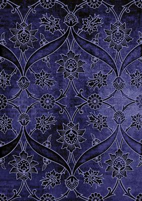 Dark Blue Entwined Embossed Floral A4 Backing Paper