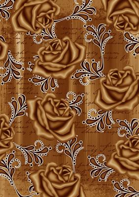 Vintage Tea Painted Rose Swirl A4 Backing Paper