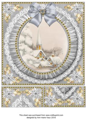 Ice Church Ruffle 8in Picture Sheet Topper