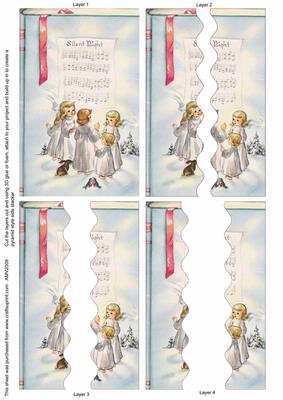 Christmas Angels Book 4 Piece Wavy Side Stacker