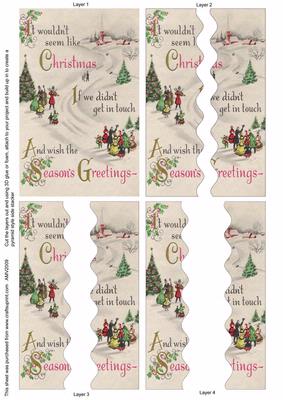 It Wouldn't Seem Like Christmas 4 Piece Wavy Side Stacker