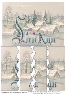 Silent Night Scene Wavy Side Stacker