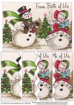 From Both of Us Snowman Wavy Side Stacker