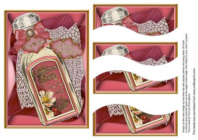 Christmas Spice Pink 7x5in Swirvey Top Bottom Stacker