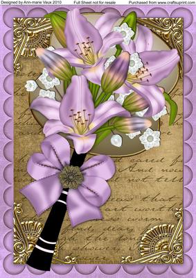 Lilac Lily Fan A4 Picture Topper
